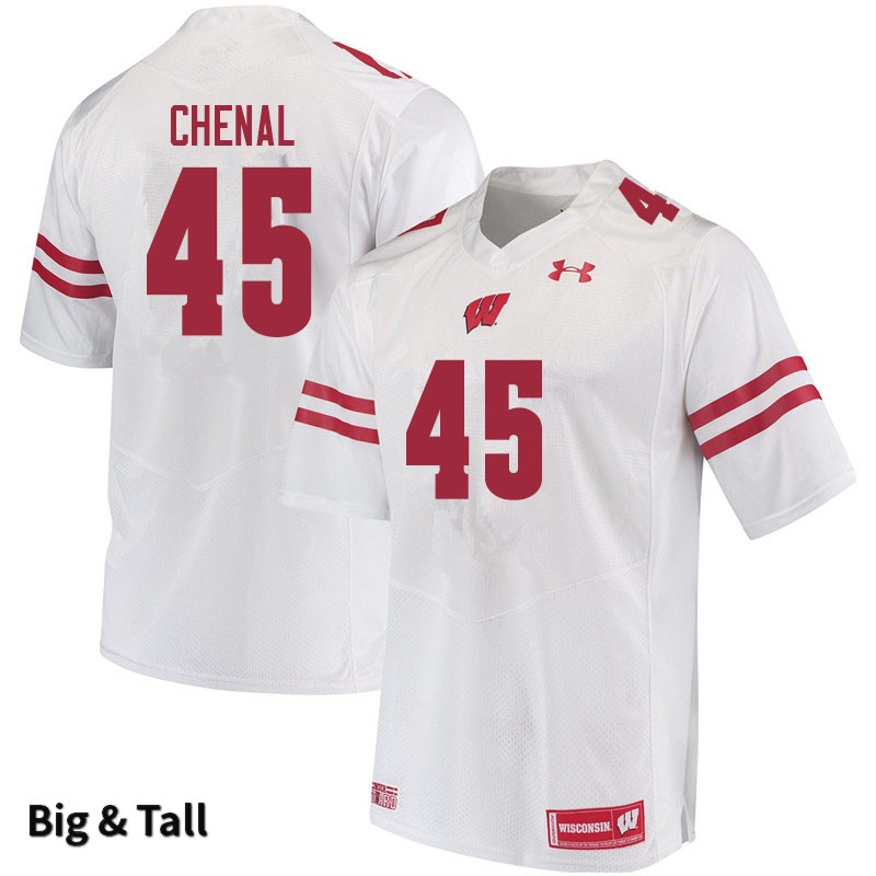 Wisconsin Badgers Men's #45 Leo Chenal NCAA Under Armour Authentic White Big & Tall College Stitched Football Jersey CC40V77OE